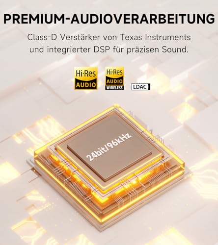 Edifier M60 Multimedia-Lautsprecher Bluetooth 5.3, 66W RMS, Hi-Res Audio & Hi-Res Wireless Audio, LDAC, 3\ Mittelbass & 1\ Hochtöner, USB-C & Aux-Eingänge, Kompakter Desktop Lautsprecher - Weiß