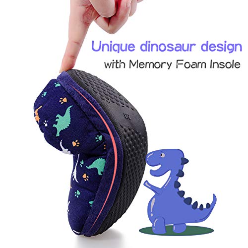 Mixin Little Big Kids Boys And Girls Home Indoor Outdoor Slippers Hard Sole Size 2 3 M Dark Blue thumb #4
