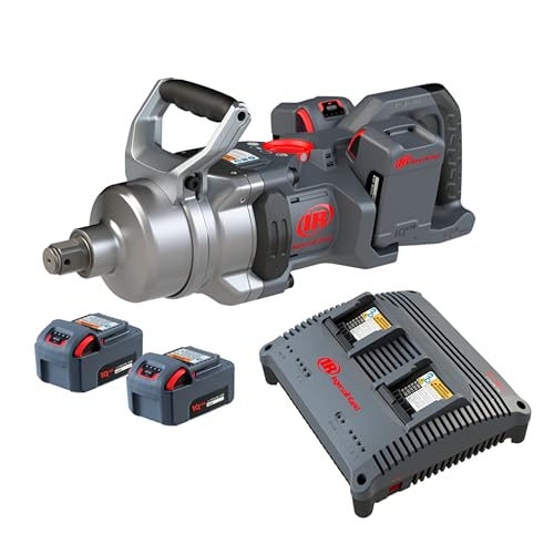 Ingersoll Rand W9491-K4E - Llave de impacto inalámbrica de 1 pulgada y 20 V, kit de 4 baterías, par de torsión de 2700 pies-libras, retenedor de anillo de fricción a través del agujero