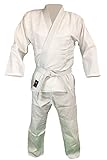 Der Anzug ist gut verarbeitet, für Einsteiger ausreichend dick und auch für Judo Würfe geeignet.