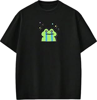 تي شيرت بتصميم ضفدع بلون اسود مقاس 29