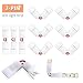 Nexillumi L Shape 2-pin 8mm Width LED Strip Connectors Angle Adjustable(90-180 Degrees) for 3528/2835 LED Strip Lights (10Pcs))