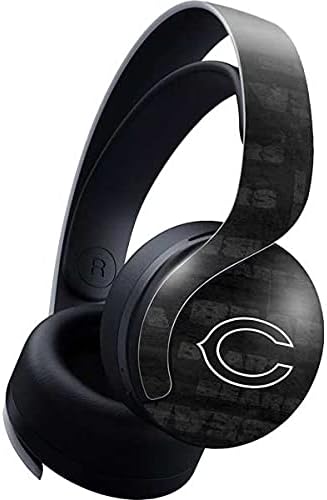 Skinit Decal Gaming Skin Compatible with Pulse 3D Wireless Headset for PS5 - Officially Licensed NFL Chicago Bears Black & White Design