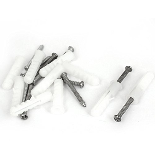 Aexit 10 piezas de plástico M10 Tornillo de expansión Tornillo de pared Ancla (model: Y8554VIX-8289ZD) w Tornillos autorroscantes