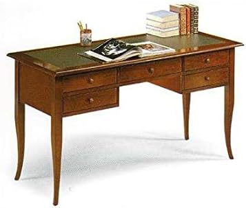 Antiche Riproduzioni Executive Wooden Desk, Office Classic Desk cm 150x75, h 81, MADE IN ITALY