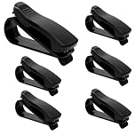 FL HUA 6 Pcs Sunglasses Holder for Car, Car Glasses Holder Sun Visor Clip Black, Car Sunglasses Holder Clip Car Dashboard Glasses Holder for Glasses, Cards and Notes
