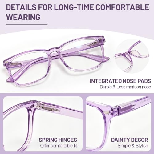 Image of 4 PACKS Blue Light Blocking Reading Glasses Women 1.0 1.25 1.5 1.75 2.0 2.25 2.5 2.75 3.0 3.5 4.0 5.0 6.0