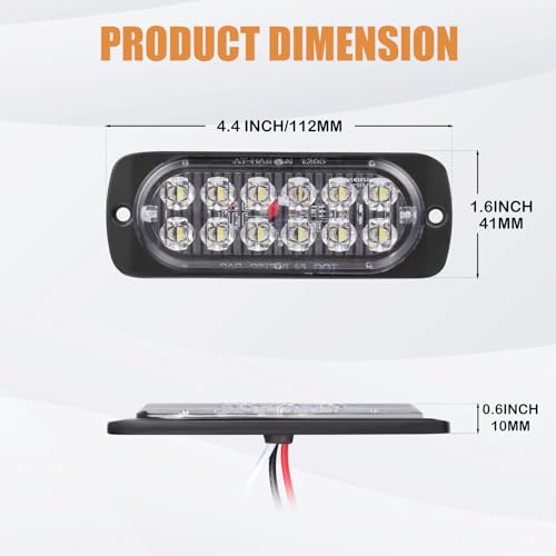 Pack 2 Luces LED de Reversa Blanco 4.4 pulgadas miniatura 3