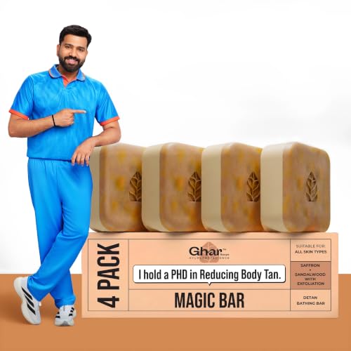 Ghar Soaps Sandalwood & Saffron Soap Pack of 4 · 100 g (400 g total) - Image 3
