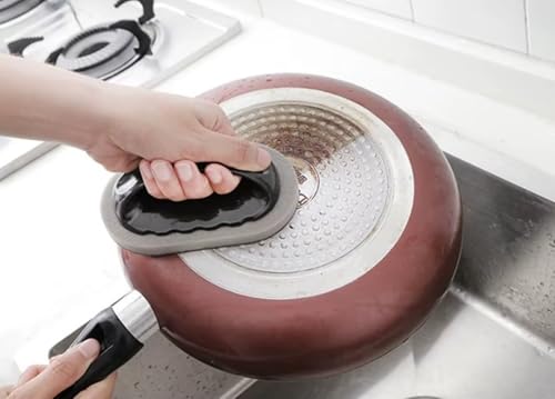 Juego de 2 Cepillos - Cepillo Esponja de Cocina con Mango, Esponja melamina multiusos, Limpiador fuerte para Ollas, Sartenes, Cuchillos, Fregaderos, Descalcificador, Antigrasa, Descontaminación rápida