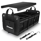 Knodel Car Trunk Organizer, Foldable Cover, Heavy Duty Collapsible Car Trunk Storage Organizer, Car...