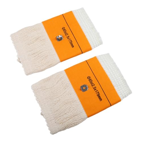 Helilyco Paquete de 2 núcleos de estufa de petróleo, fibra de vidrio y algodón queroseno de repuesto de 65 x 2,5 x 175 mm, eficiencia de absorción de aceite, lámparas de calefacción para interiores