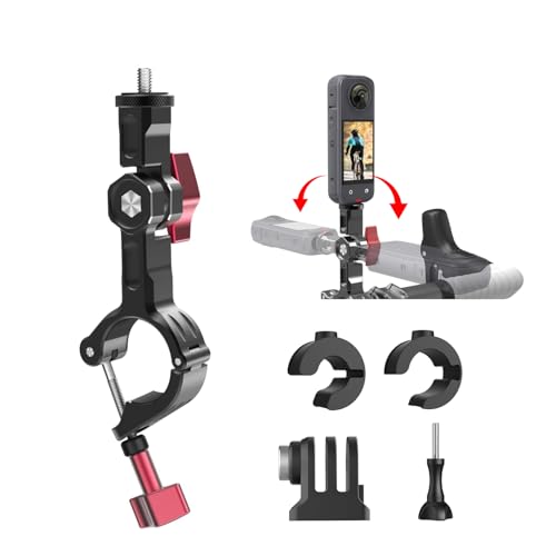 Support de guidon de caméra d'action UNSTINCER en aluminium réglable pour moto