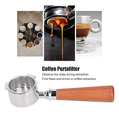 Portafiltro sin fondo de 51 mm, portafiltro profesional sin fondo con canasta de filtro de taza sin presión para… - Imagen 4