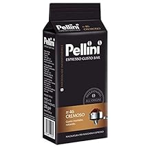 Pellini "Cremoso" Creamy Roasted Ground Coffee for Espresso Machine 8.8 Ounce 250gr Packages Pack of 4 [ Italian Import ]