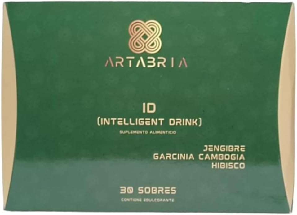 Inteligent drink Artabria, Bebida inteligente,Infusiones Artabria SIN CAFEINA conJenjibre, Garcinia Cambogia e Hibisco, 30 sobres. Pack Regala Vida Sana