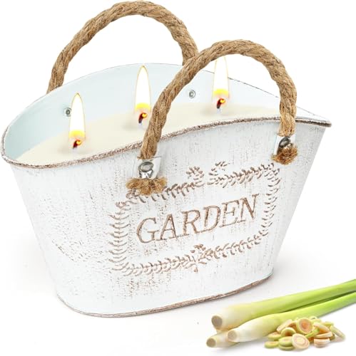 20Oz Citronella Candle Outdoor, 150H Large Citronella Candles 3 Wick Citronella Candle Set for Outdoors Indoors Garden Patio BBQ Party