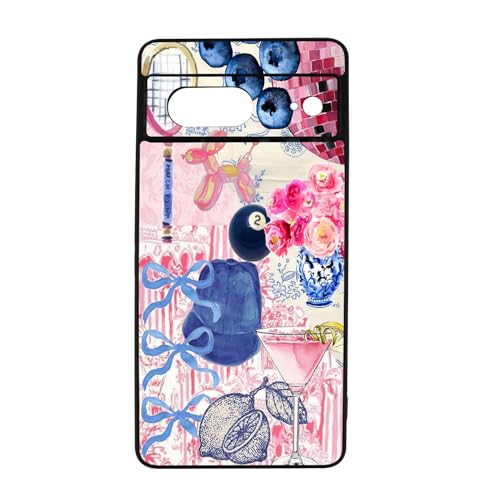 qizjio Cute Aesthetic Collage Phone Case Shockproof Protective Trendy Preppy Phone Cover for Google Pixel 7