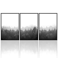 3 Piece Framed Canvas Wall Art Forest in The Mist Canvas Prints Home Artwork Decoration for Living Room,Bedroom - 16