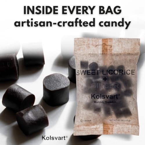 KOLSVART Swedish Candy, Roding, Sweet & Ginger Licorice 4.2 oz - image 4