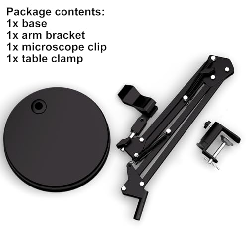 Ninyoon Max 55 cm hohes Universal-Mikroskopstativ, Höhe 0-55 cm, verstellbares digitales USB-Mikroskopstativ für max. Durchmesser 6 cm, USB Digitale WiFi Mikroskop Wird mit Tischklemme Geliefert