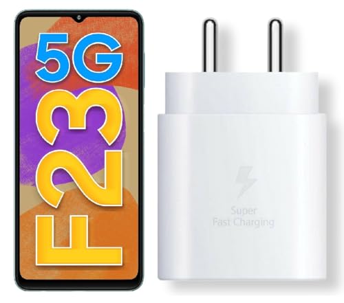 Image of 25W C-Type Super Fast Adapter Compatible with Samsung Galaxy F23 5g Super Fast Charger Adapter for S24 /S23 /S23 fe /S22 /S21 /21 fe /S20 /M14 /M33 /M13 /M35 /M05 /A14, A15 /S24 fe /A16 5g, White