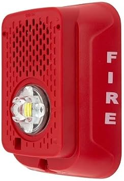 System Sensor P2RLED-LF Wall Mount Low-Frequency Sounder Strobe, Red