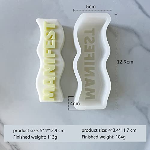 Jibeveyyi Silicone Candle Molds One Love ， Be Kind，Black Love Wave Pillar Candle Molds Silicone Mold For Candle Making Handmade Aromatherapy Candles, Polymer Clay Craft, Wax, Soaps F #TOP1
