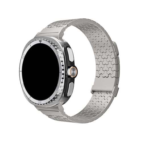 [PLYYQZM] �ɍ��� Sam su ng Watch 8 40 44mm 8Classic 46mm�p�X�e�����X�X�`�[���X�g���b�v�A�ɍ��� GALAXY Ultra 47mm 2024 2025�p���^���u���X���b�g�A�����p�o���h�ɓK��(Titaniu