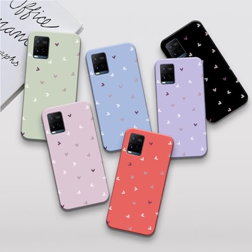 Image of COLORflow Back Cover Compatible with Vivo Y21 2021 / Y33s / Y21s | Family of Hearts Color Customized Back Cover Compatible with Vivo Y21 2021 / Y33s / Y21s
