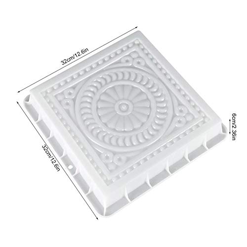 YFJLOVE YUFENGJIAO Béton carré Béton DIY Moule Pavier Prochain ​​Plastique Mould DE Moule Paviage Brique DE Ciment The Pierre Road PADAGE Tool pour LA PRÉCORE DE Jardin (Color : White)