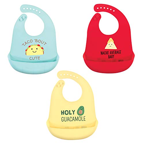 Image of Hudson Baby Unisex Baby Silicone Bibs, Tacos, One Size