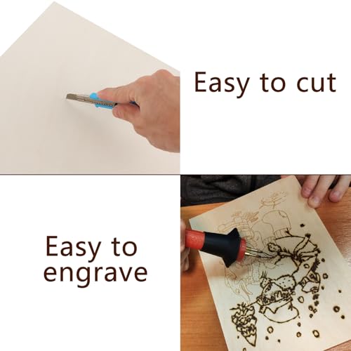 LDXDRU 10 x A3 Sperrholzplatte 4mm Birkensperrholz Dünne Holz-Zuschnitte Sperrholz Blatt Holzplatten Holzplatten zum Basteln für Bastelarbeiten, Holzzuschnitte, 420 x 300 mm