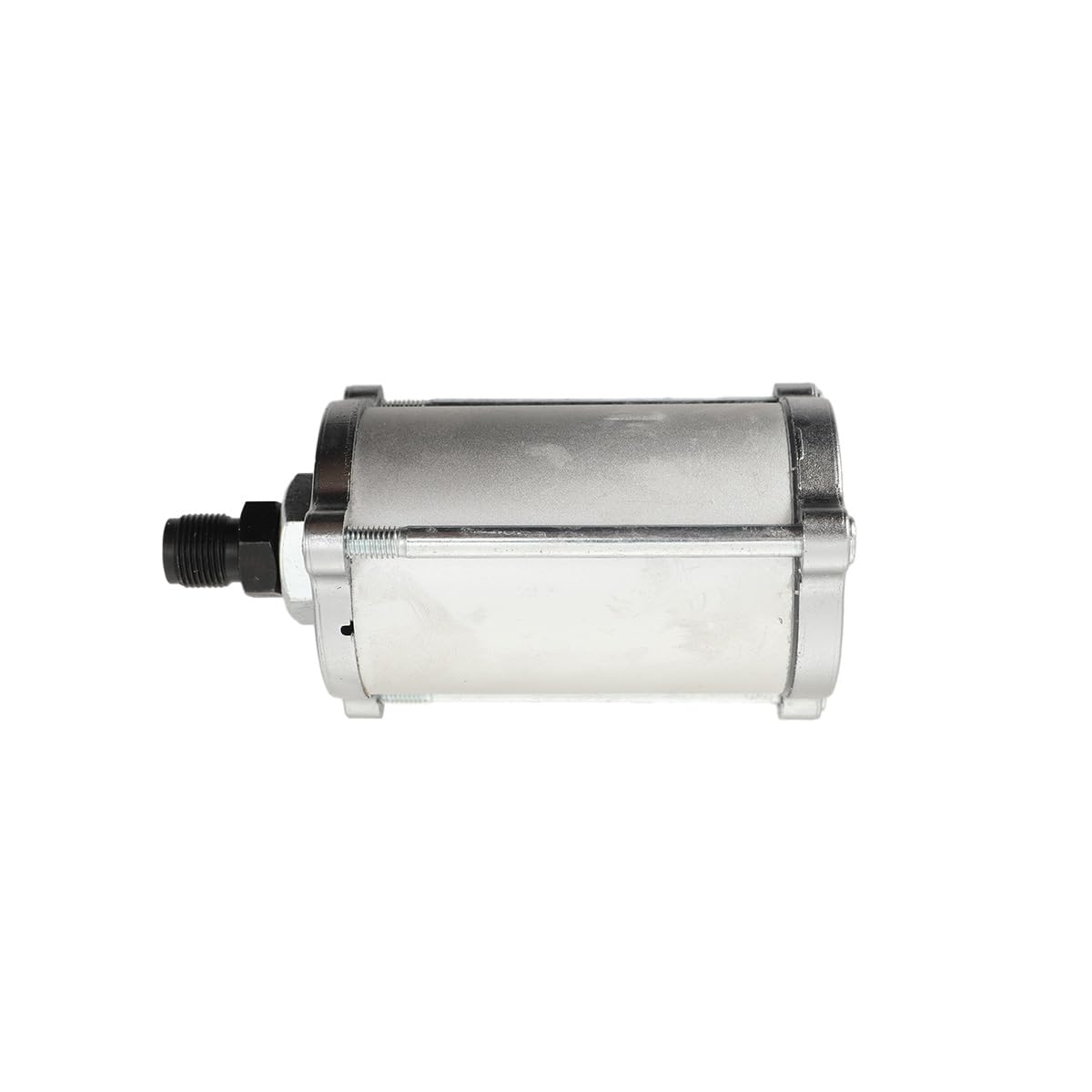 Druckluftmotor, 10 bar Druckluftmotor kompatibel mit pneumatisch angetriebene Hydraulikpumpen, Gehäuse mit Stehbolzen, 130mm Zylinderlänge, 1/4'' Gewinde Luftanschluss, silber