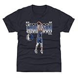 500 LEVEL Klay Thompson Dallas Mavericks Youth Shirt - Klay Thompson Dallas Mavericks Futuristic WHT (Tri Navy, 10-12Y Large)