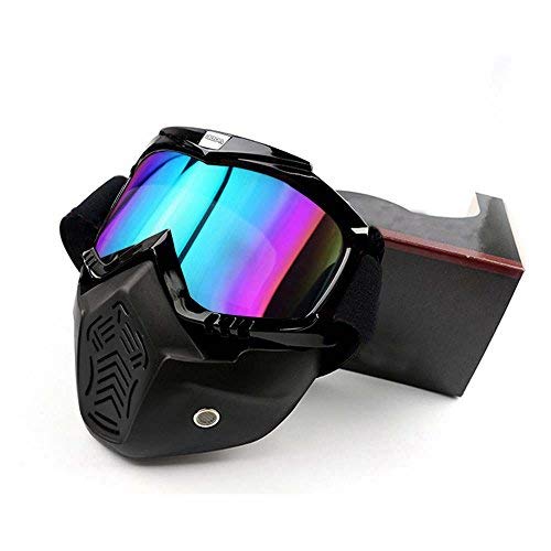 Bikestuff Mask and Goggles for Open Face Helmets (Multicolour) Amazon