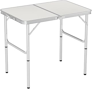 Weisshorn Camping Table, 90 x 60 x 72cm Folding Portable Picnic Camp Tables Outdoor Dining Set Trekology Desk Travel Hikin...