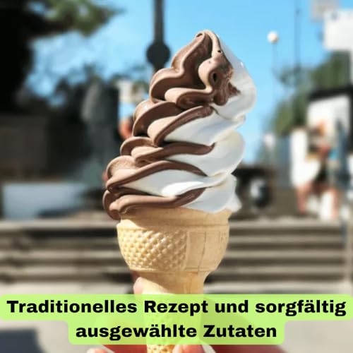 Bazko Erdbeere Eispulver für Eismaschine | Softeispulver Speiseeispulver 2 kg für 6 kg Eis | 1:2 | Nur Wasser Hinzufügen | Cremig & Ergiebig – Bild 6