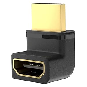 FEDUS Gold Plated HDMI Male to Female Converter Connector Adapter 270 Degree L Shape for HDTV, Plasma TV, LED, LCD Pack…