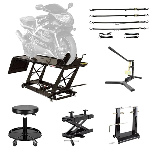 Black Widow Essential Motorcycle Shop Kit - 1,000 lb. Lift Table