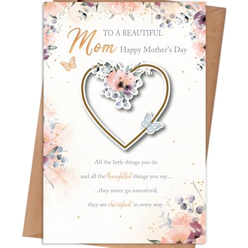 gerdiny Mothers Day Card, Mother's Day Card Gifts for Mom from Daughter Son