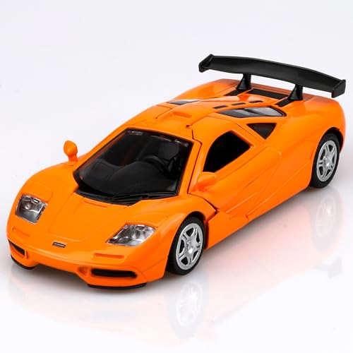 Modelo de auto Mclaren a escala 1:36 color naranja miniatura 1
