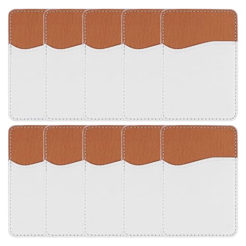 Cartera para teléfono de piel sintética blanca Pvczool con acabado premium para sublimar