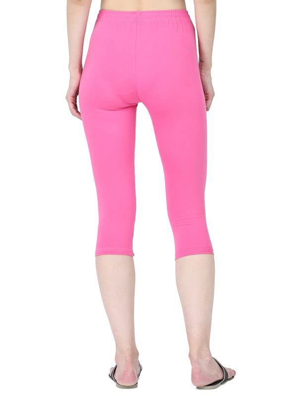 Image of Robinbosky Premium Stretchable Cotton Capri Legging for Women | Suitable for Formal wear & Casual wear | High-End Elastic Makes. The Leggings Squat Proof and Durable for Travel, Yoga, & Workout.