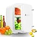 Produktbild Novhome Mini Kühlschrank 4 Liter 2 in 1 mit Wärmefunktion AC/DC 12V kleiner kühlschrank Auto für Kosmetik Hause Büro Camping (Weiß)