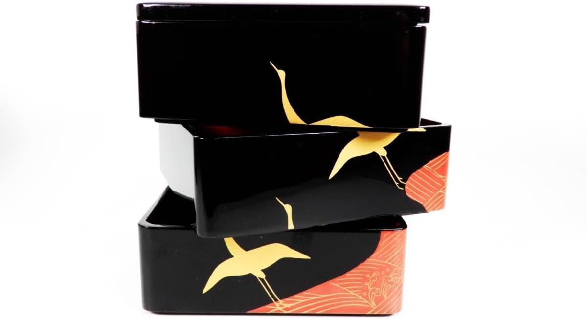 伝統的な輪島塗 黒漆の3段重箱と重台のセット 2025年最新】Yahoo