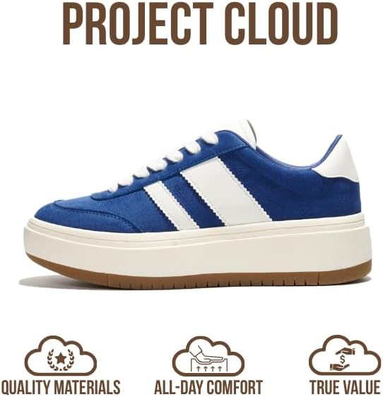 Project Cloud Platform Sneakers for Women - Lightweight Memory Foam Insole Womens Sneakers - Non-Slip Fashion Sneakers for Women Footwear - Women's Fashion Platform Shoes (Nita) - Image 4