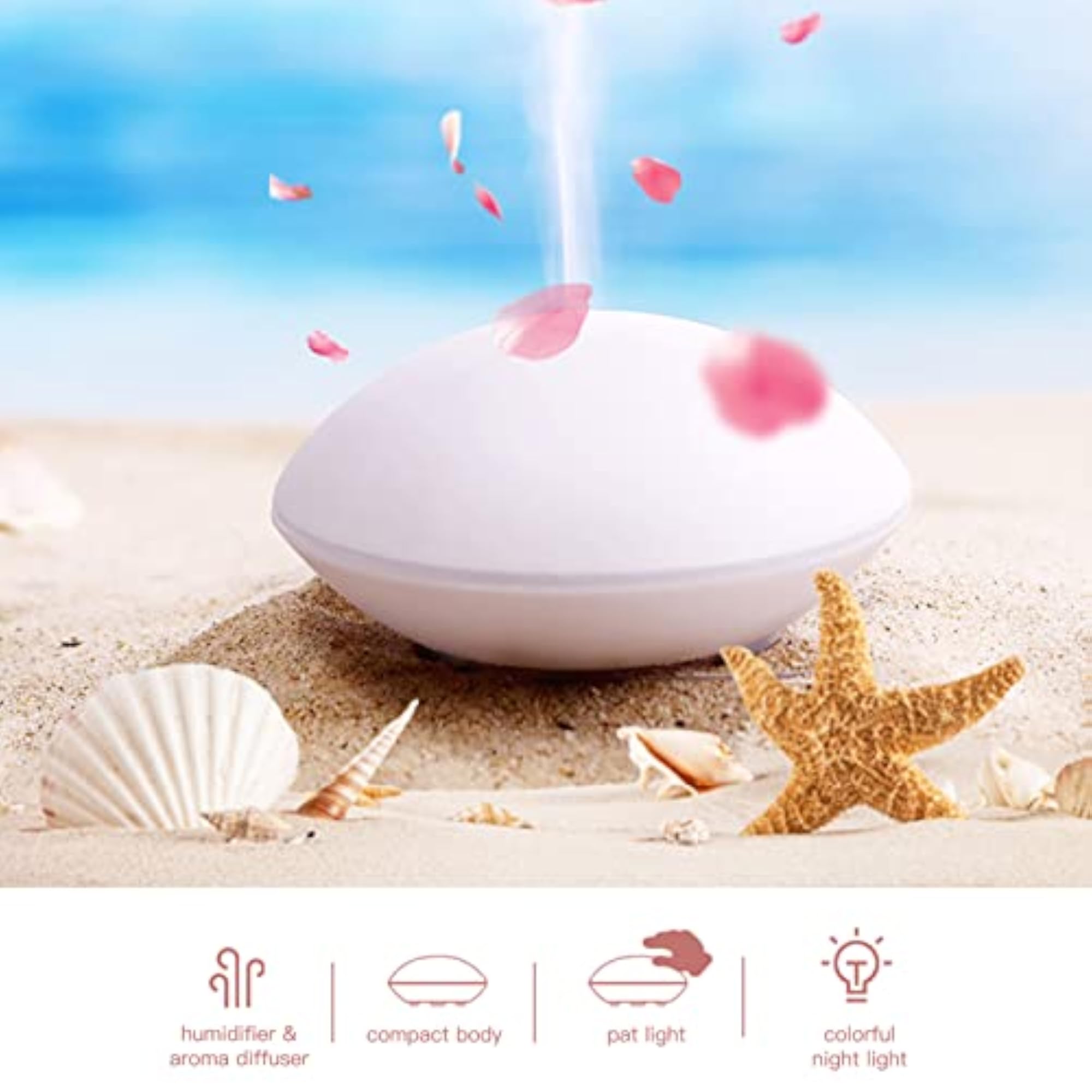 Shell Style Essential Diffuser, Portable Aromatherapy Diffuser