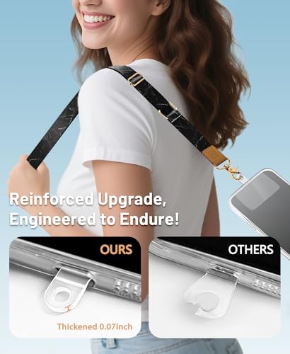Image of Yonlevres Phone Lanyard Crossbody Strap Wrist Neck Adjustable Women Marble | Cell Phone Lanyard for Travel Cruise Daily, Hands-free, Fit Keys ID Badge, for Full-coverage Phone Case, Accessories, Gifts