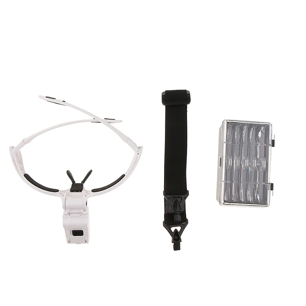 Lampe montée sur la tête avec loupe de bandeau MK803 2 LED pour modélisme